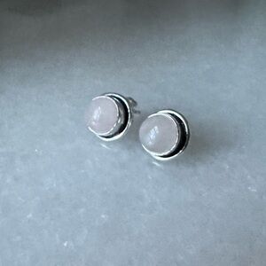 NWOT Sundance Ariadne Earrings, Rose Quartz, Sterling Silver